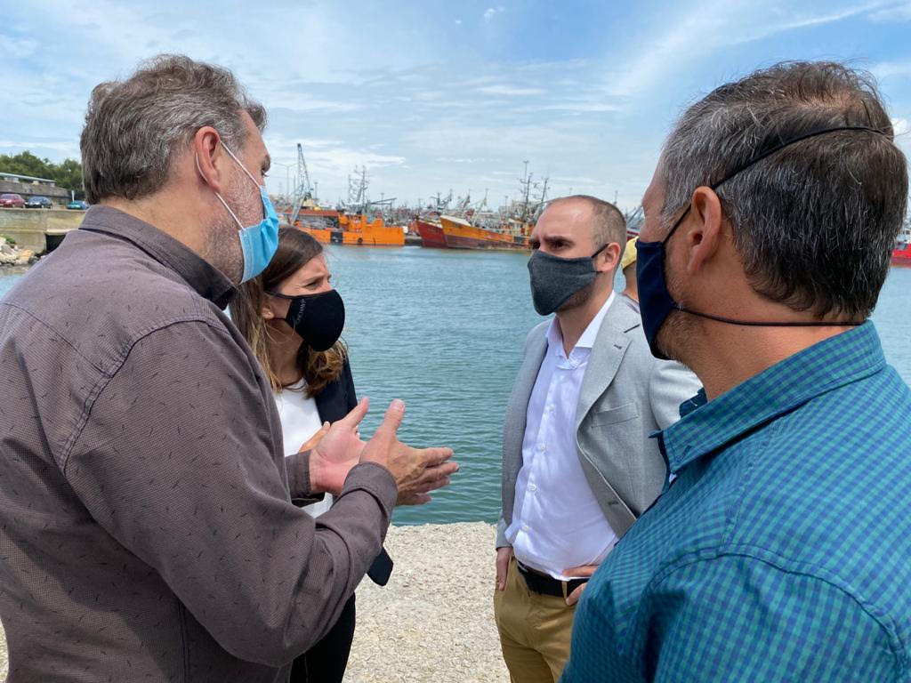 Guzmán y Raverta visitaron el Puerto de Mar del Plata